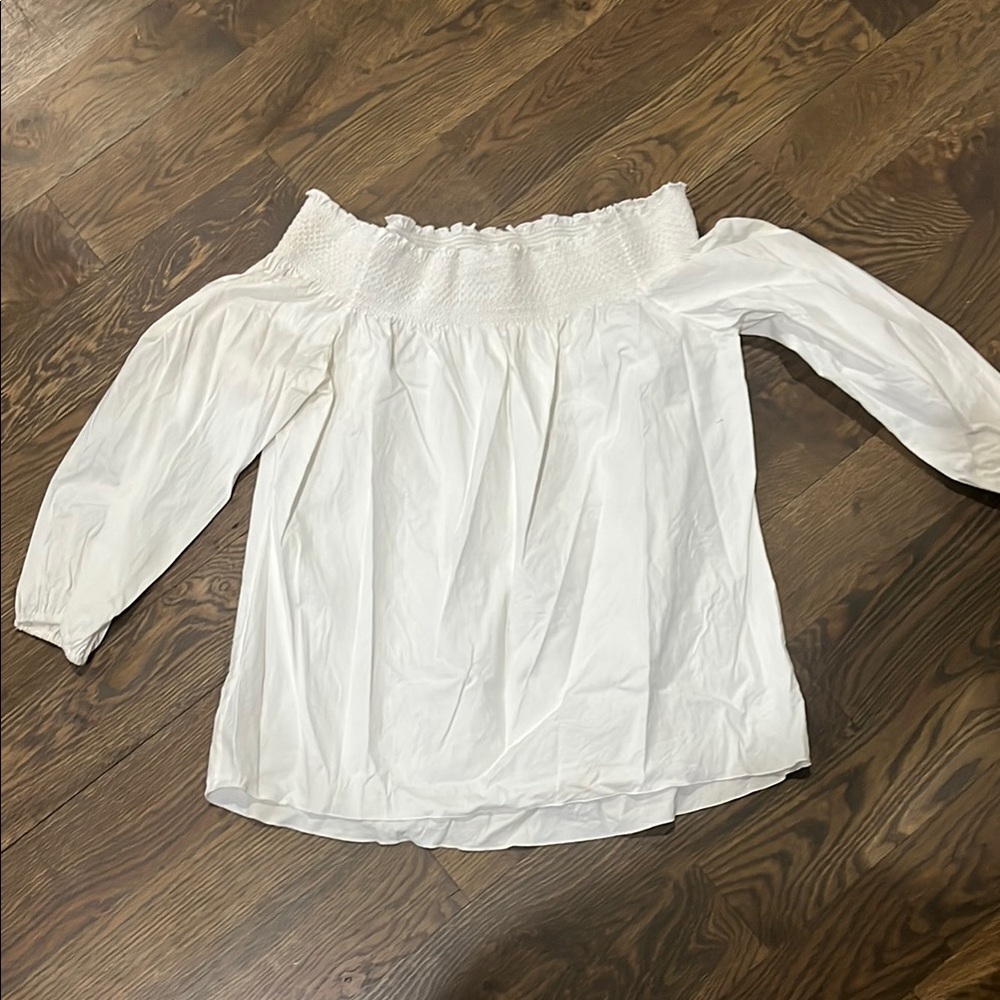 Theory White Ruffled Top - Picture 3 of 3